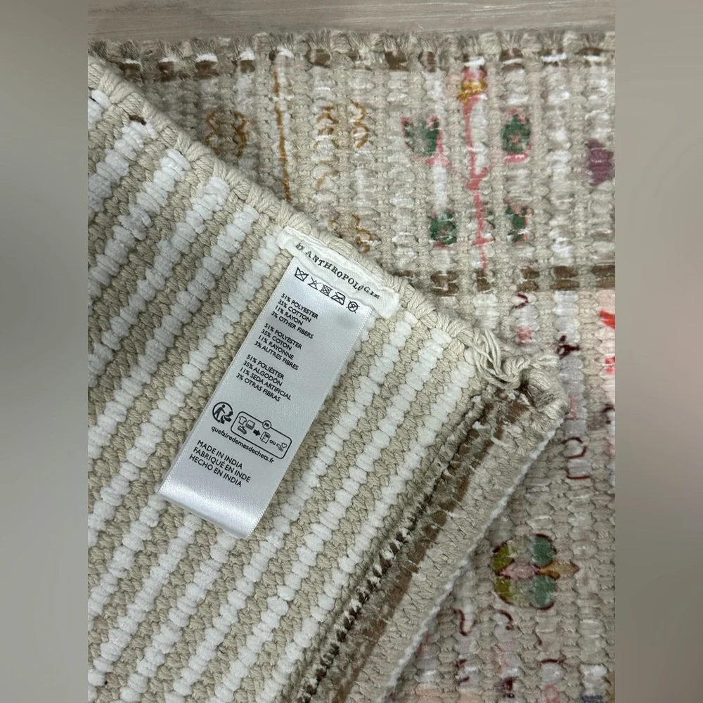 Anthropologie Malthe Cotton Printed Bath Mat *NWT